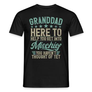 Grand-père Grand-père Pops Grand-parent - T-shirt homme - noir - Devant - AI Model Male 178 light (178cm)