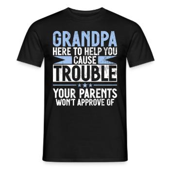 Grand-père Grand-père Pops Grand-parent - T-shirt homme - noir - Devant - AI Model Male 178 light (178cm)
