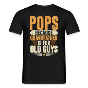 Grand-père Grand-père Pops Grand-parent - T-shirt homme - noir - Devant - AI Model Male 178 light (178cm)