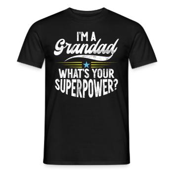 Grand-père Grand-père Pops Grand-parent - T-shirt homme - noir - Devant - AI Model Male 178 light (178cm)