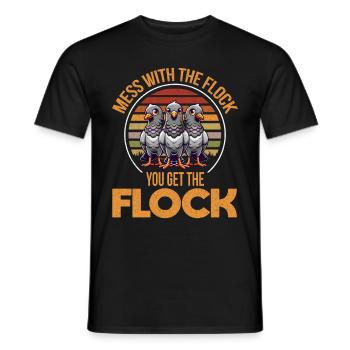 Pigeon Lovers Pigeons Bird Lovers - Men's T-Shirt - black - Front - AI Model Male 178 light (178cm)