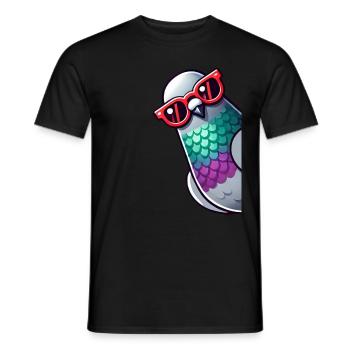 Pigeon Lovers Pigeons Bird Lovers - Men's T-Shirt - black - Front - AI Model Male 178 light (178cm)