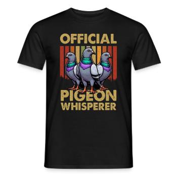 Pigeon Lovers Pigeons Bird Lovers - Men's T-Shirt - black - Front - AI Model Male 178 light (178cm)