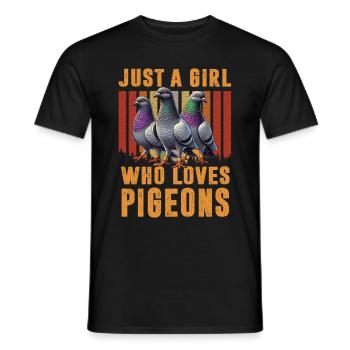 Pigeon Lovers Pigeons Bird Lovers - Men's T-Shirt - black - Front - AI Model Male 178 light (178cm)