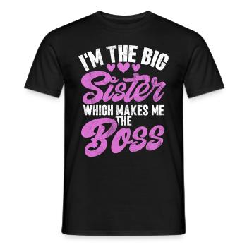 Sister Brother Matching Siblings Twins - Men's T-Shirt - black - Front - AI Model Male 178 light (178cm)