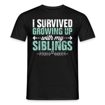 Sister Brother Matching Siblings Twins - Men's T-Shirt - black - Front - AI Model Male 178 light (178cm)