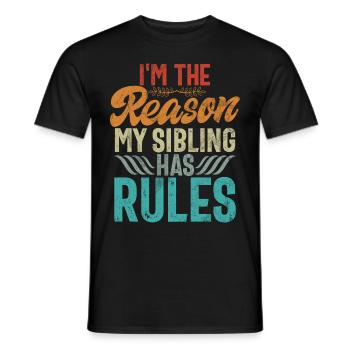 Sister Brother Matching Siblings Twins - Men's T-Shirt - black - Front - AI Model Male 178 light (178cm)