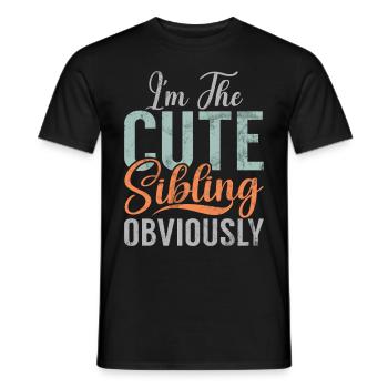 Sister Brother Matching Siblings Twins - Men's T-Shirt - black - Front - AI Model Male 178 light (178cm)
