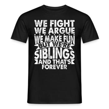 Sister Brother Matching Siblings Twins - Men's T-Shirt - black - Front - AI Model Male 178 light (178cm)