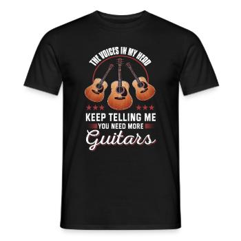 Gitarrist Gitarrist Musiker Gitarrenmusik - Männer T-Shirt - Schwarz - Vorne - AI Model Male 178 light (178cm)
