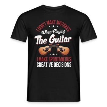 Gitarrist Gitarrist Musiker Gitarrenmusik - Männer T-Shirt - Schwarz - Vorne - AI Model Male 178 light (178cm)