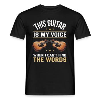 Gitarrist Gitarrist Musiker Gitarrenmusik - Männer T-Shirt - Schwarz - Vorne - AI Model Male 178 light (178cm)
