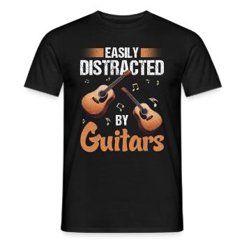Gitarrist Gitarrist Musiker Gitarrenmusik - Männer T-Shirt - Schwarz - Vorne - AI Model Male 178 light (178cm)