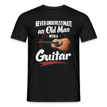 Gitarrist Gitarrist Musiker Gitarrenmusik - Männer T-Shirt - Schwarz - Vorne - AI Model Male 178 light (178cm)