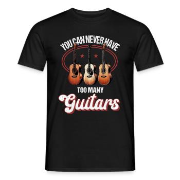 Gitarrist Gitarrist Musiker Gitarrenmusik - Männer T-Shirt - Schwarz - Vorne - AI Model Male 178 light (178cm)