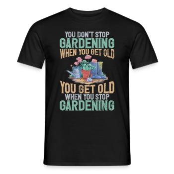 Garden Plants Gardener Garden Lover Planting - Men's T-Shirt - black - Front - AI Model Male 178 light (178cm)