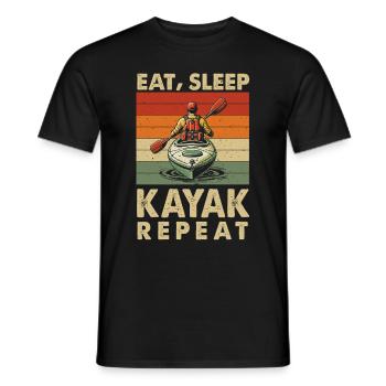 Kayak -Kayak -Paddle Lovers Kayak Adventure - Men's T-Shirt - black - Front - AI Model Male 178 light (178cm)