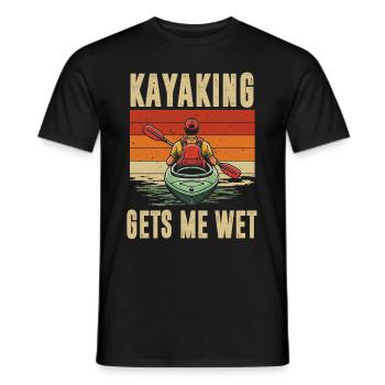 Kayak -Kayak -Paddle Lovers Kayak Adventure - Men's T-Shirt - black - Front - AI Model Male 178 light (178cm)