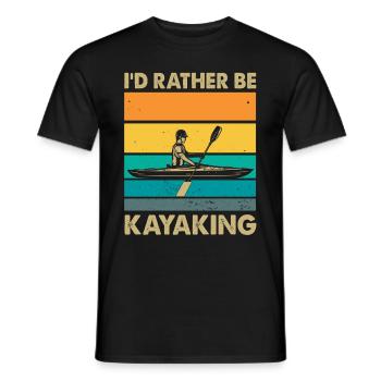 Kayak -Kayak -Paddle Lovers Kayak Adventure - Men's T-Shirt - black - Front - AI Model Male 178 light (178cm)