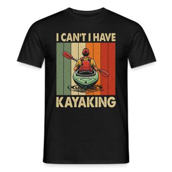 Kayak -Kayak -Paddle Lovers Kayak Adventure - Men's T-Shirt - black - Front - AI Model Male 178 light (178cm)