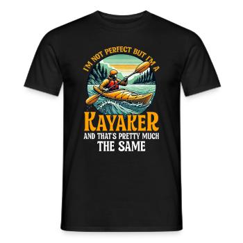 Kayak -Kayak -Paddle Lovers Kayak Adventure - Men's T-Shirt - black - Front - AI Model Male 178 light (178cm)