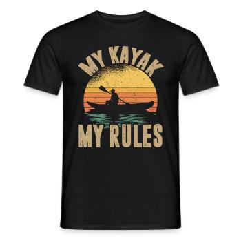 Kayak -Kayak -Paddle Lovers Kayak Adventure - Men's T-Shirt - black - Front - AI Model Male 178 light (178cm)