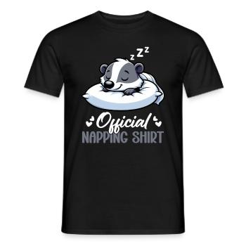 Official Badger Sleepshirt for Sleep - Men's T-Shirt - black - Front - AI Model Male 178 light (178cm)