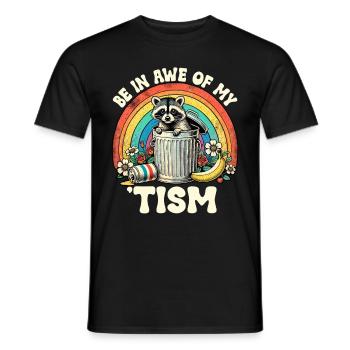 Soyez en admiration devant mes ratons laveurs autistes - T-shirt homme - noir - Devant - AI Model Male 178 light (178cm)