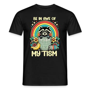 Soyez en admiration devant mes ratons laveurs autistes - T-shirt homme - noir - Devant - AI Model Male 178 light (178cm)