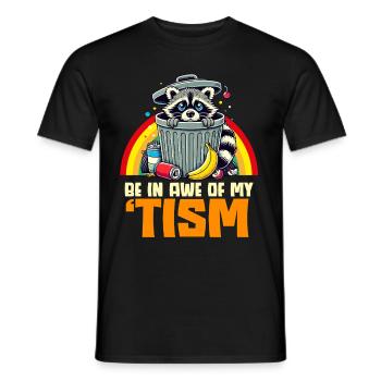 Soyez en admiration devant mes ratons laveurs autistes - T-shirt homme - noir - Devant - AI Model Male 178 light (178cm)