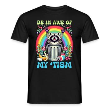 Soyez en admiration devant mes ratons laveurs autistes - T-shirt homme - noir - Devant - AI Model Male 178 light (178cm)