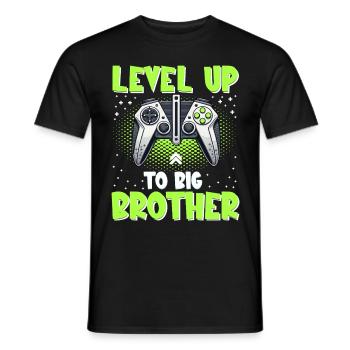 Level Bis Big Brother Console Gamer Elder - Männer T-Shirt - Schwarz - Vorne - AI Model Male 178 light (178cm)
