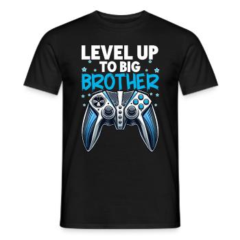 Level Bis Big Brother Console Gamer Elder - Männer T-Shirt - Schwarz - Vorne - AI Model Male 178 light (178cm)