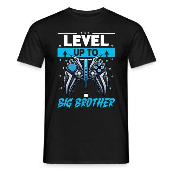Level Bis Big Brother Console Gamer Elder - Männer T-Shirt - Schwarz - Vorne - AI Model Male 178 light (178cm)
