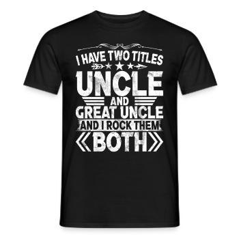 Meilleur oncle fier oncle citation humour - T-shirt homme - noir - Devant - AI Model Male 178 light (178cm)