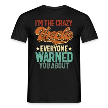 Meilleur oncle fier oncle citation humour - T-shirt homme - noir - Devant - AI Model Male 178 light (178cm)