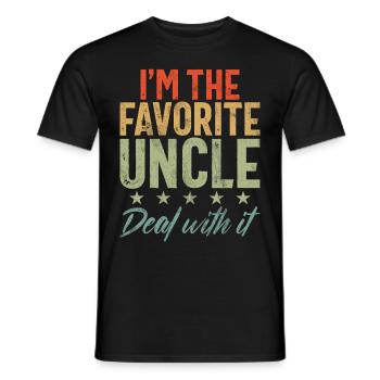 Meilleur oncle fier oncle citation humour - T-shirt homme - noir - Devant - AI Model Male 178 light (178cm)