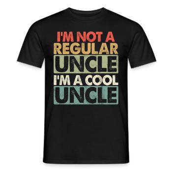 Meilleur oncle fier oncle citation humour - T-shirt homme - noir - Devant - AI Model Male 178 light (178cm)