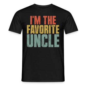 Meilleur oncle fier oncle citation humour - T-shirt homme - noir - Devant - AI Model Male 178 light (178cm)