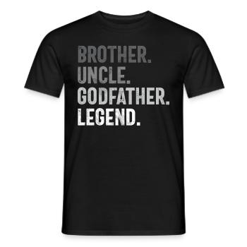 Meilleur oncle fier oncle citation humour - T-shirt homme - noir - Devant - AI Model Male 178 light (178cm)