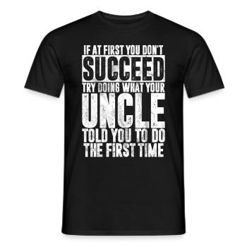 Meilleur oncle fier oncle citation humour - T-shirt homme - noir - Devant - AI Model Male 178 light (178cm)