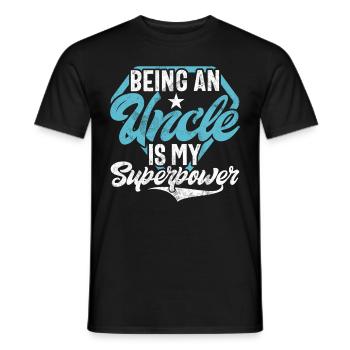Meilleur oncle fier oncle citation humour - T-shirt homme - noir - Devant - AI Model Male 178 light (178cm)