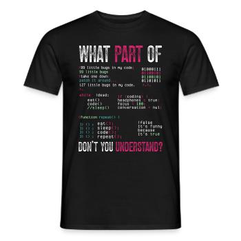 Programmierer Computercodierungssoftwareentwickler - Männer T-Shirt - Schwarz - Vorne - AI Model Male 178 light (178cm)