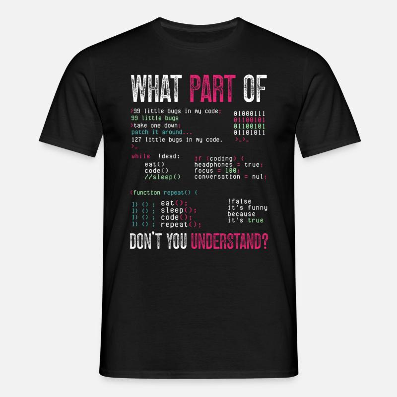 Programmierer Computercodierungssoftwareentwickler - Männer T-Shirt - Schwarz