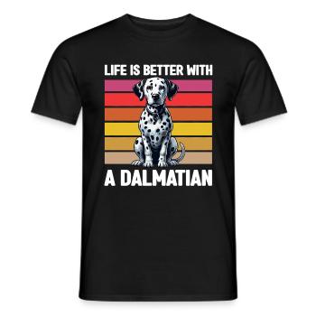 Dalmatiner Hunde Liebhaber Hundebesitzer - Männer T-Shirt - Schwarz - Vorne - AI Model Male 178 light (178cm)