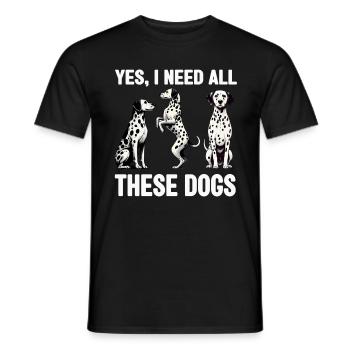 Dalmatiner Hunde Liebhaber Hundebesitzer - Männer T-Shirt - Schwarz - Vorne - AI Model Male 178 light (178cm)