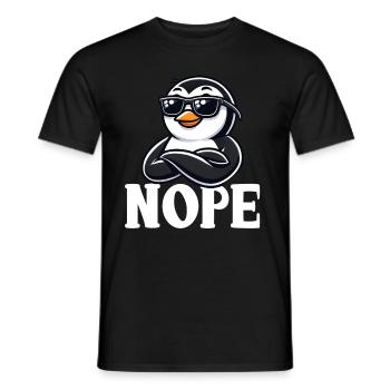 Pingouins Oiseau Amoureux des Pingouins Passionné - T-shirt homme - noir - Devant - AI Model Male 178 light (178cm)