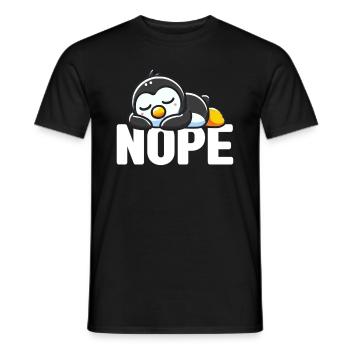 Pingouins Oiseau Amoureux des Pingouins Passionné - T-shirt homme - noir - Devant - AI Model Male 178 light (178cm)