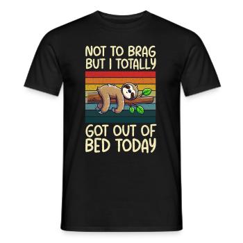 Sloths, Animal Lover, Sloth Lover, Lazy Sloth - Men's T-Shirt - black - Front - AI Model Male 178 light (178cm)