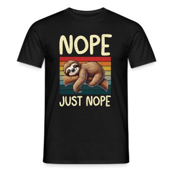Sloths, Animal Lover, Sloth Lover, Lazy Sloth - Men's T-Shirt - black - Front - AI Model Male 178 light (178cm)